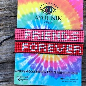🆕 Ayounik Beaded pink & red friendship bracelets